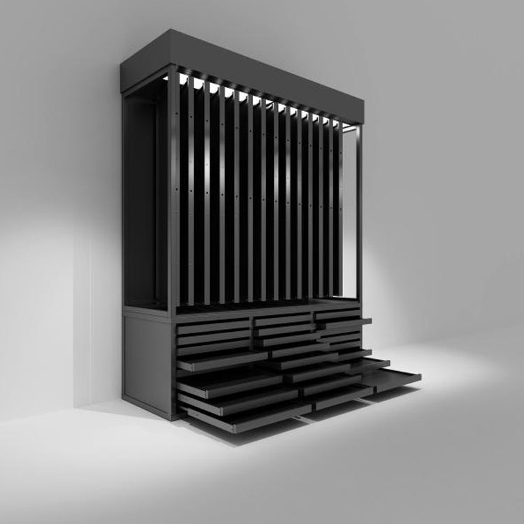 Por que você deve escolher uma prateleira de exibição de cerâmica vertical com revestimento de metal para sua loja